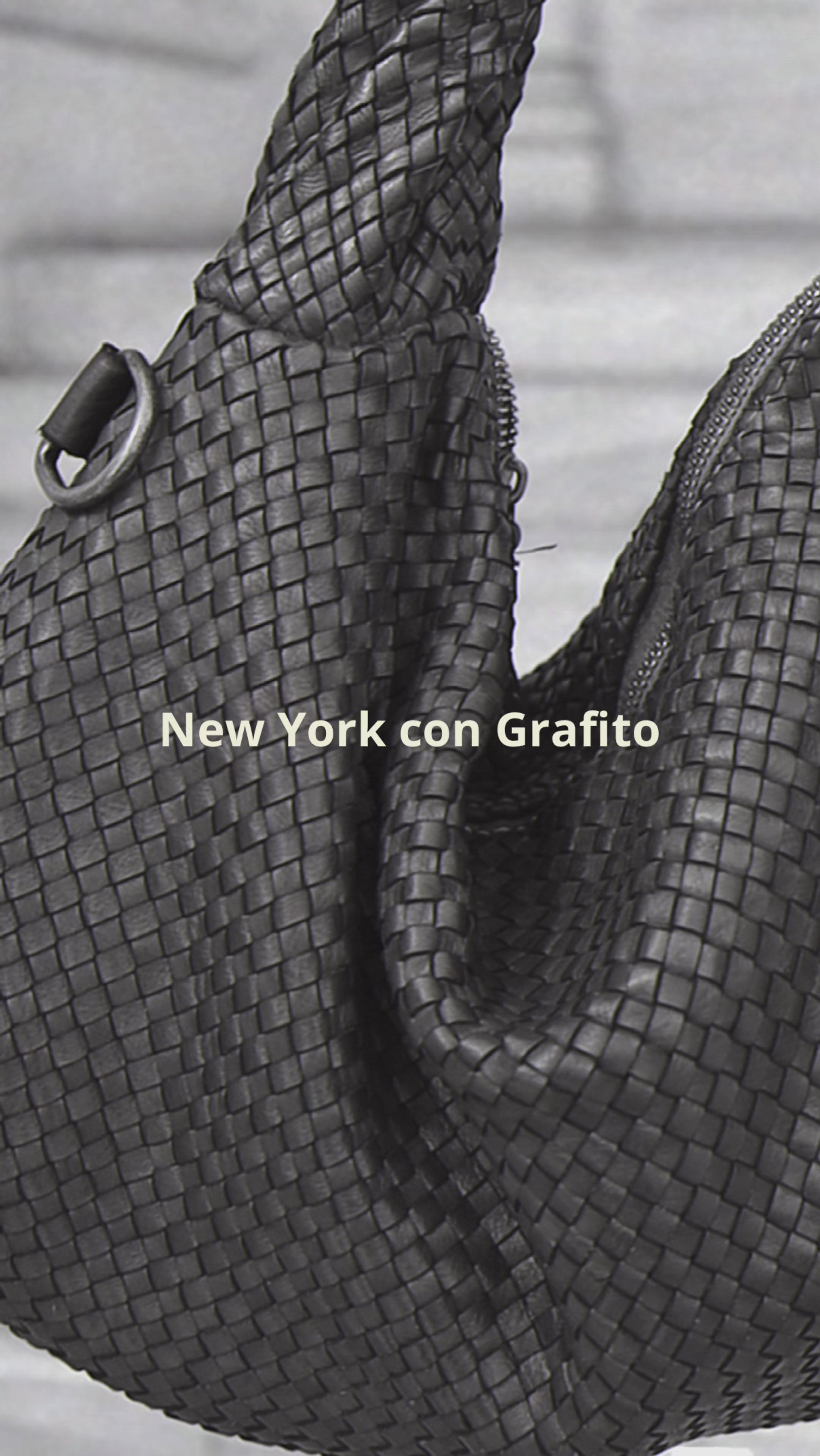 Cartera tejida cuero Vino