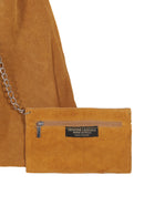 CARTERA SUEDE MONICA MOSTAZA