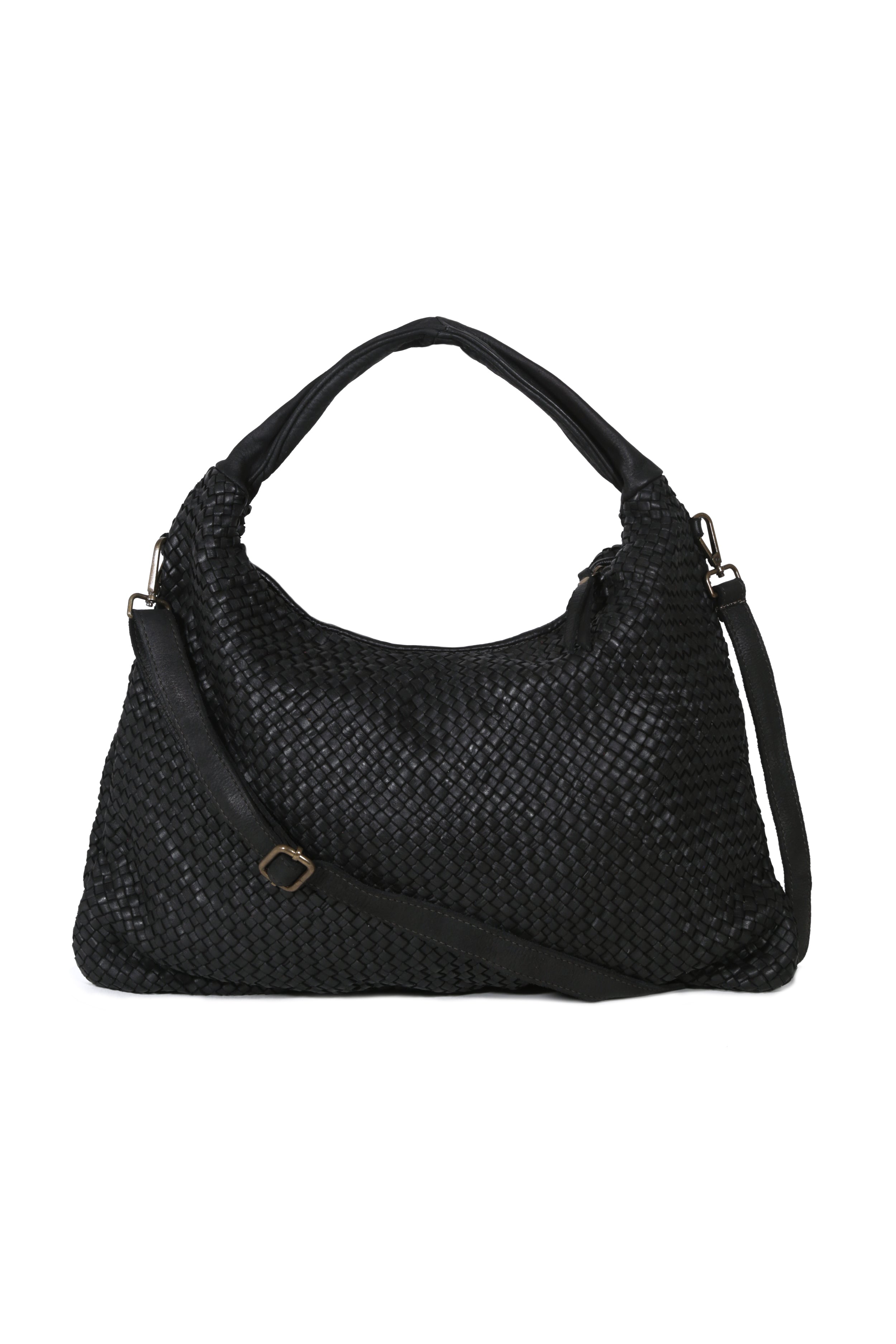 BOLSO TRENZADO SIENNA NEGRO