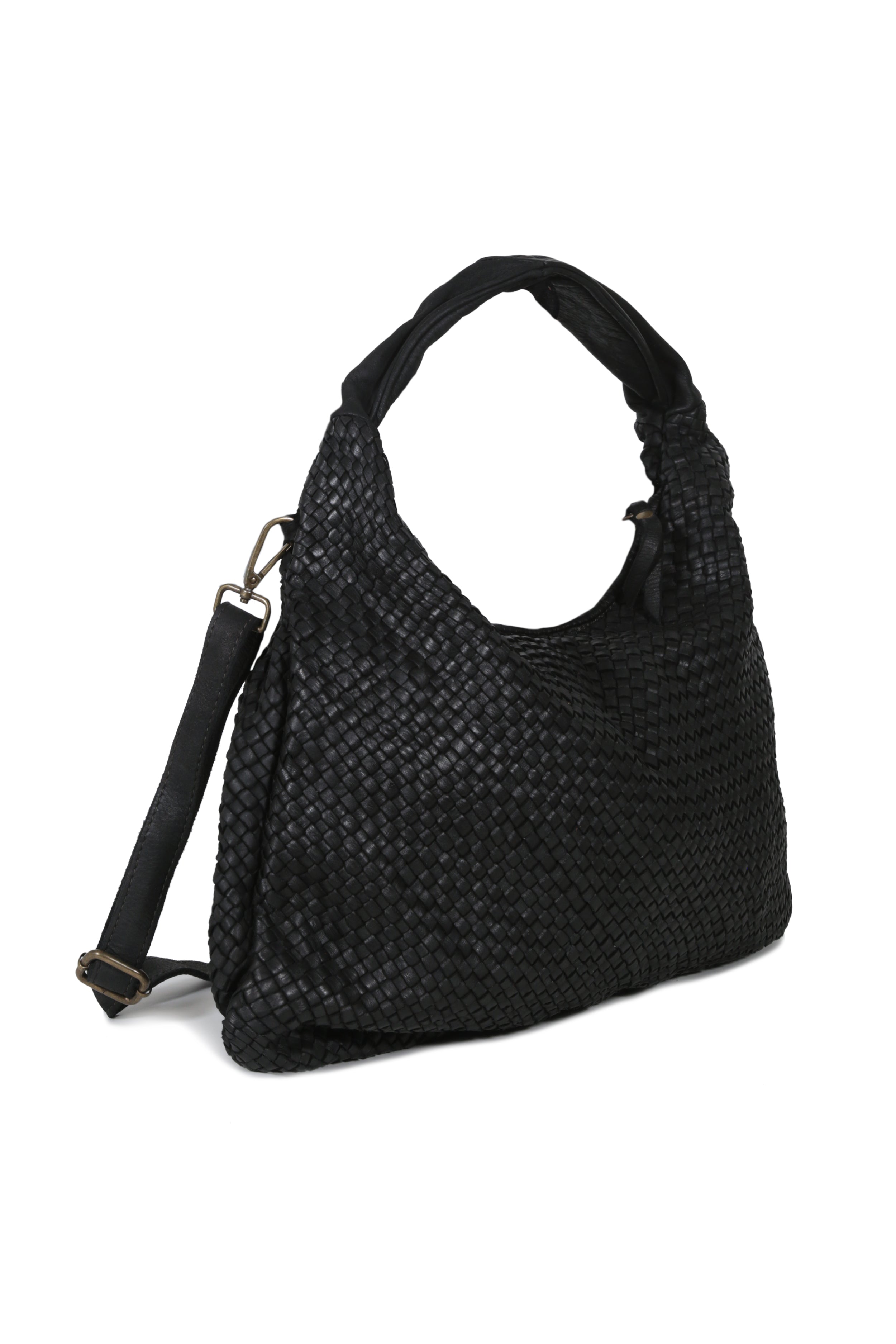 BOLSO TRENZADO SIENNA NEGRO