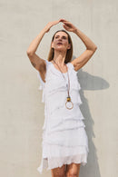 VESTIDO CAPA CORTO BLANCO