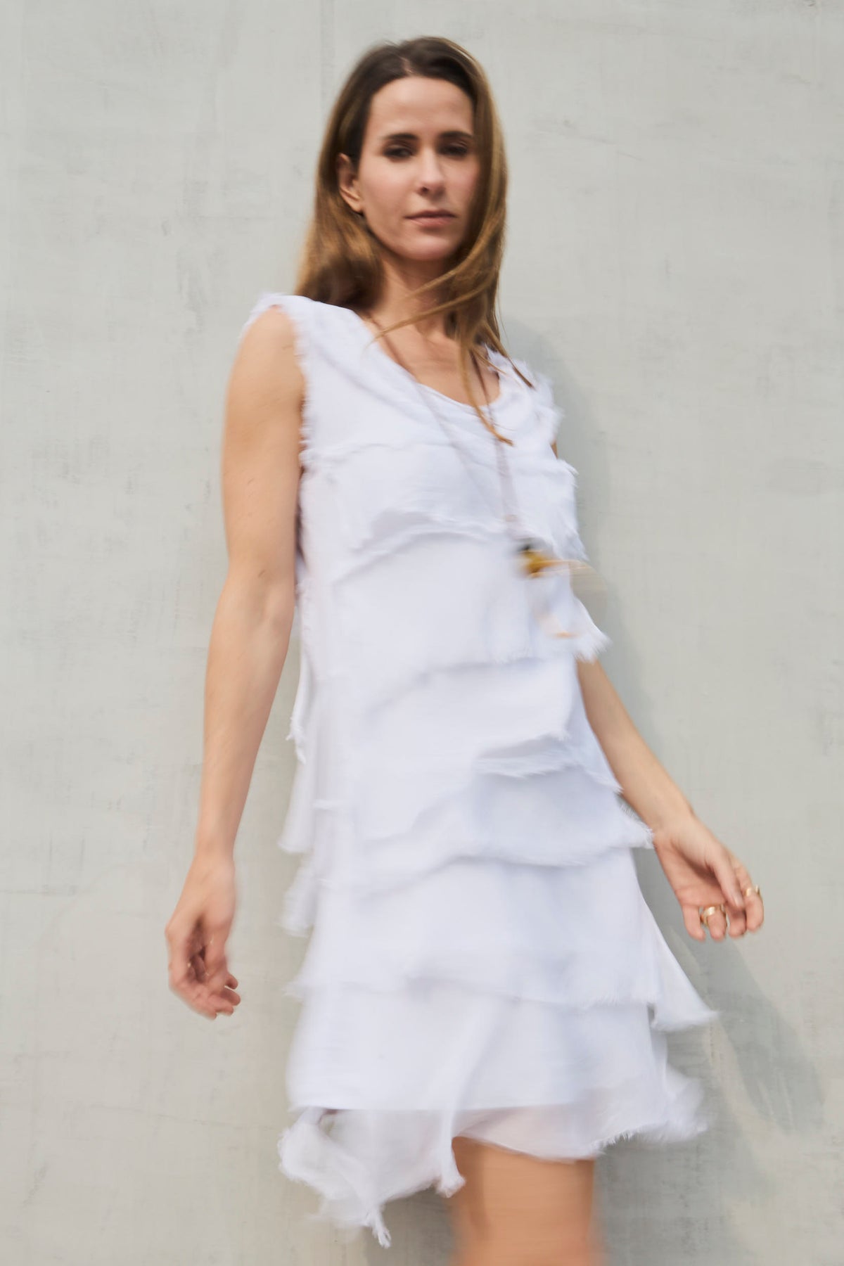 VESTIDO CAPA CORTO BLANCO