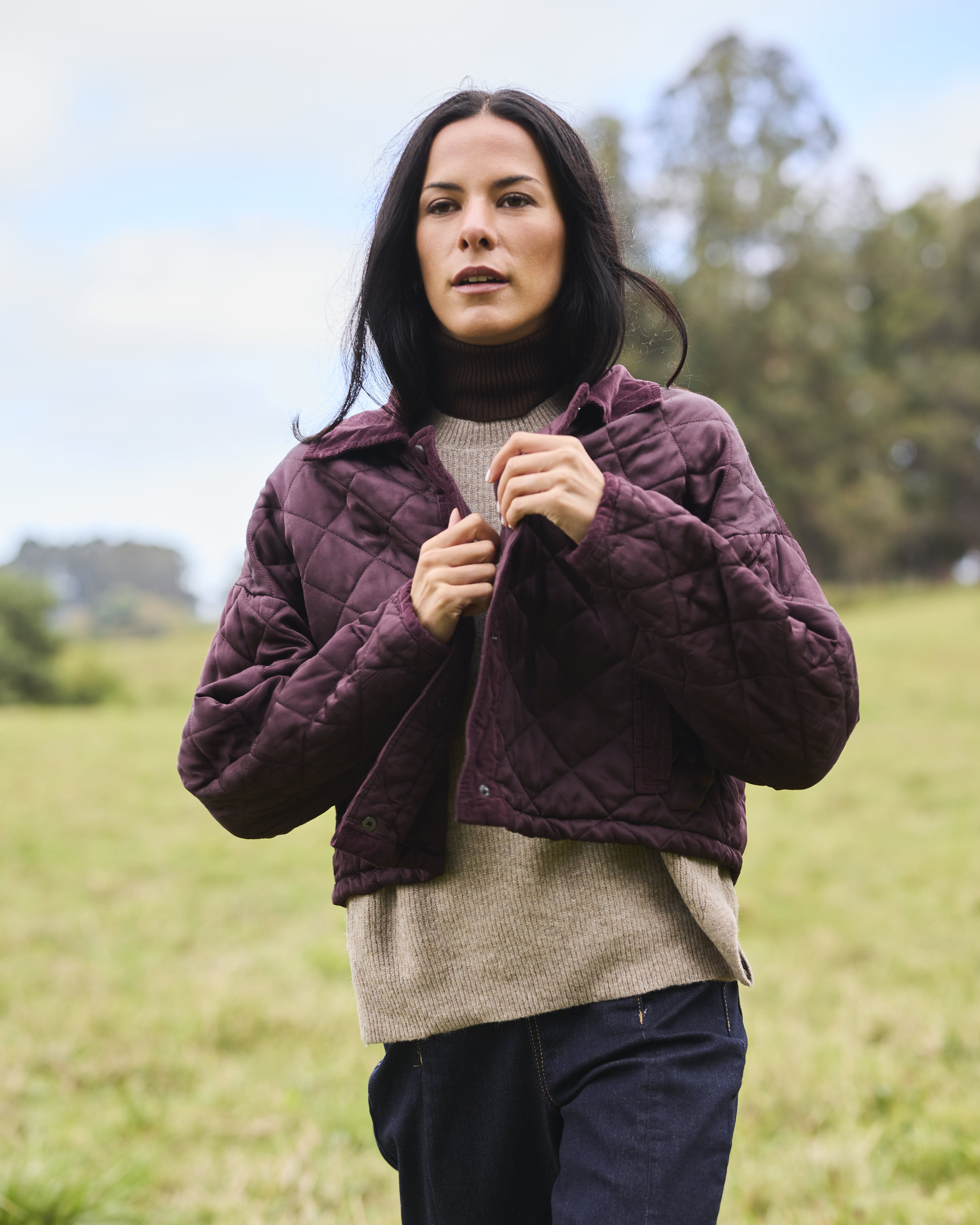 CHAQUETA NARA BURDEO