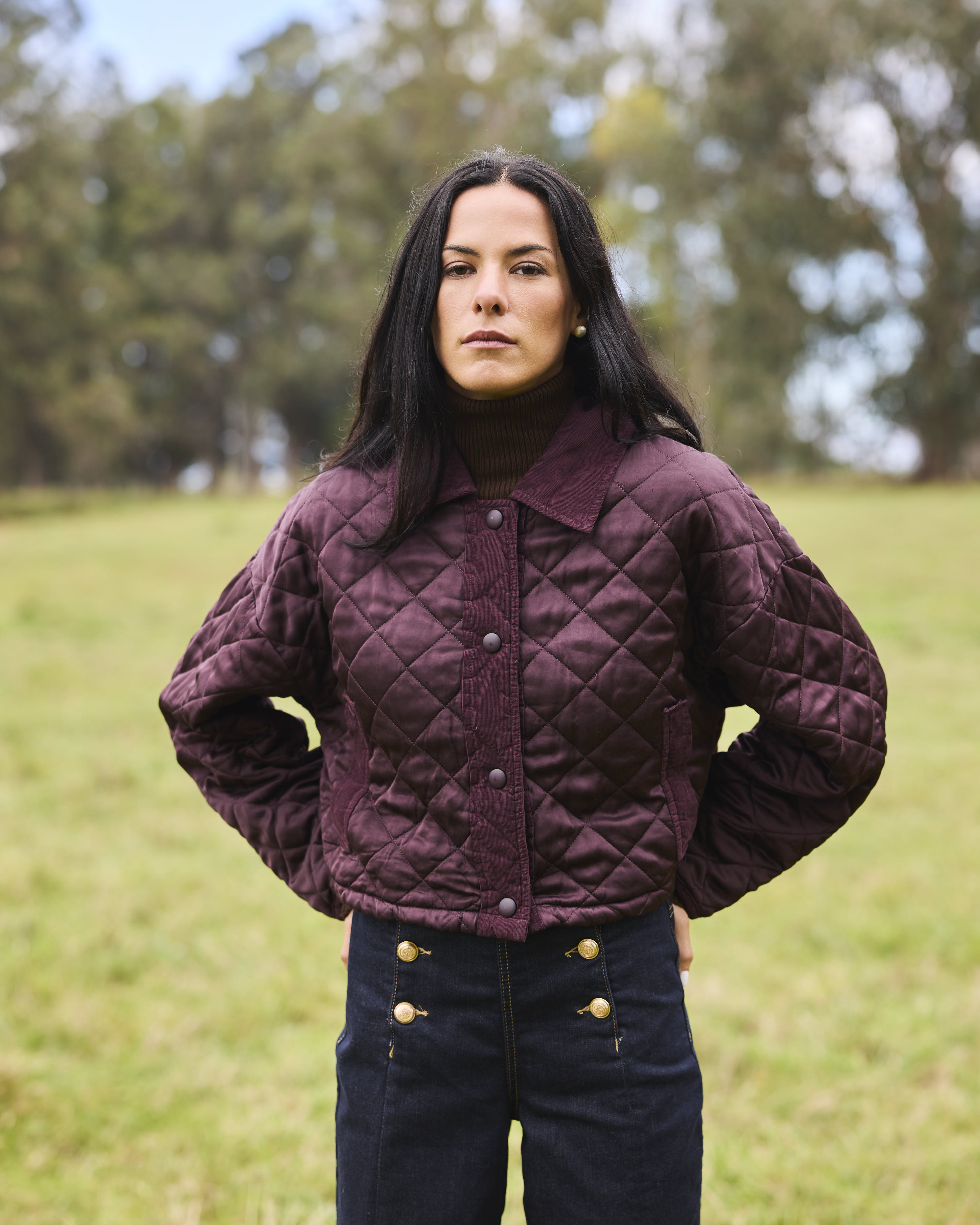 CHAQUETA NARA BURDEO