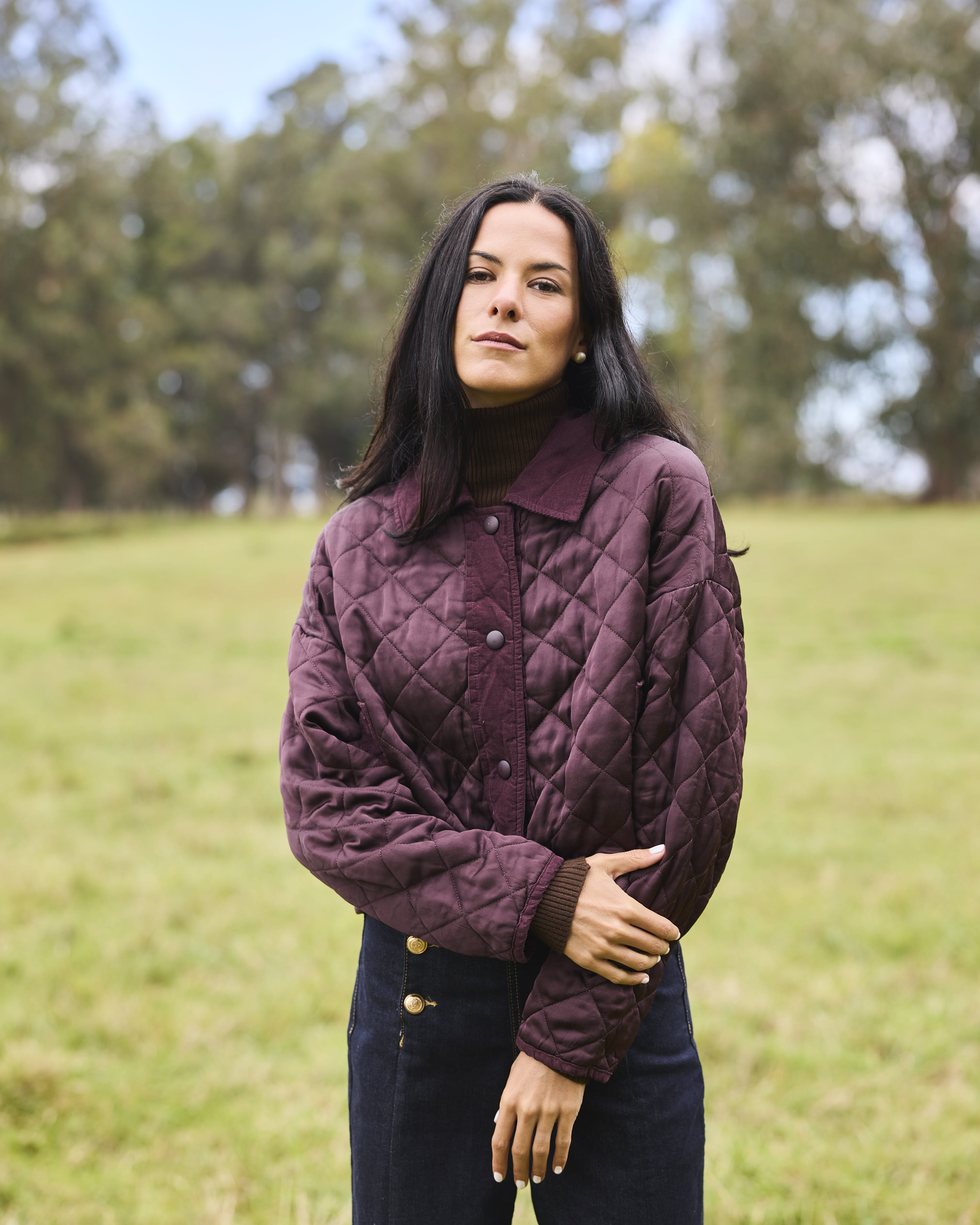 CHAQUETA NARA BURDEO