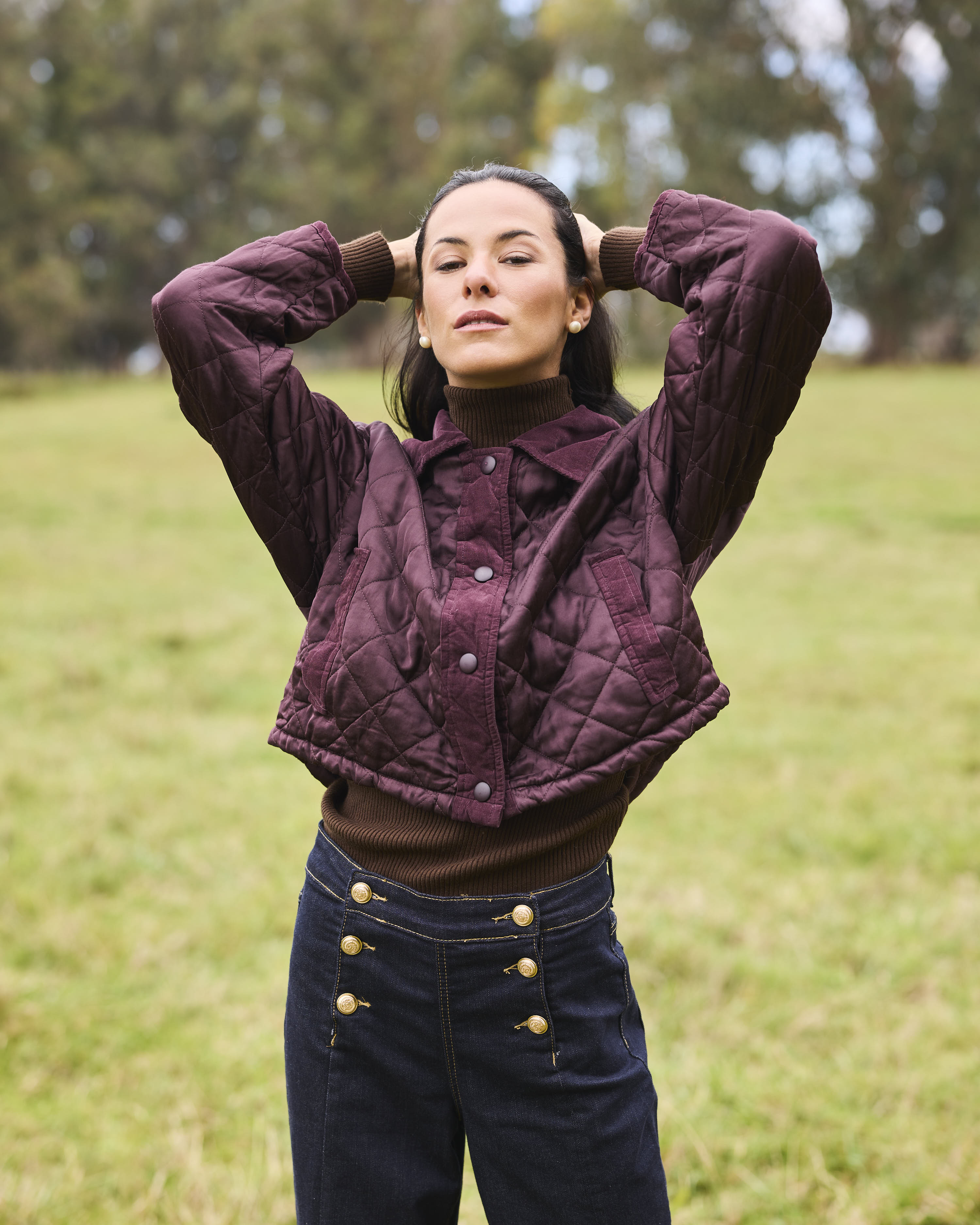 CHAQUETA NARA BURDEO