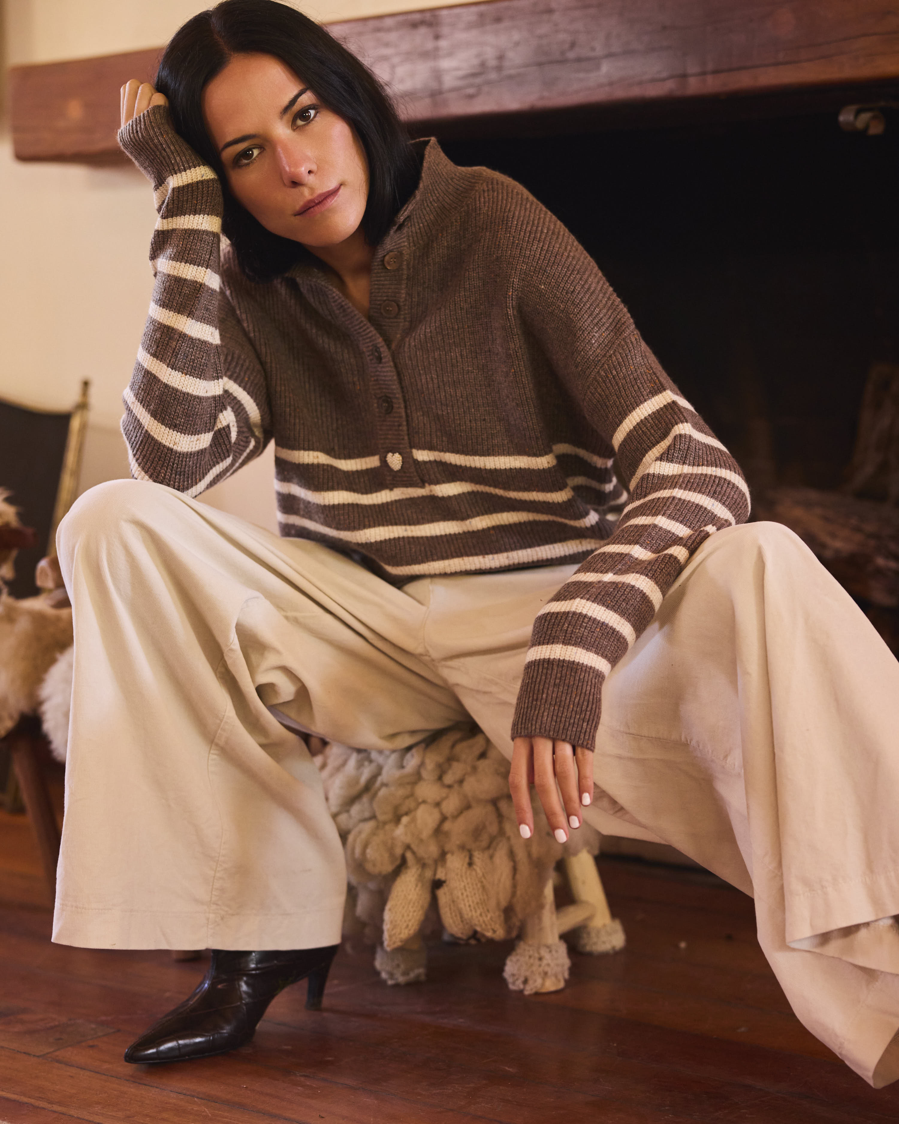 PANTALÓN SCOTT COTELÉ BEIGE