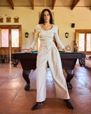 PANTALÓN SCOTT COTELÉ BEIGE