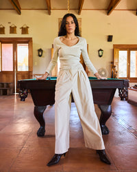 PANTALÓN SCOTT COTELÉ BEIGE