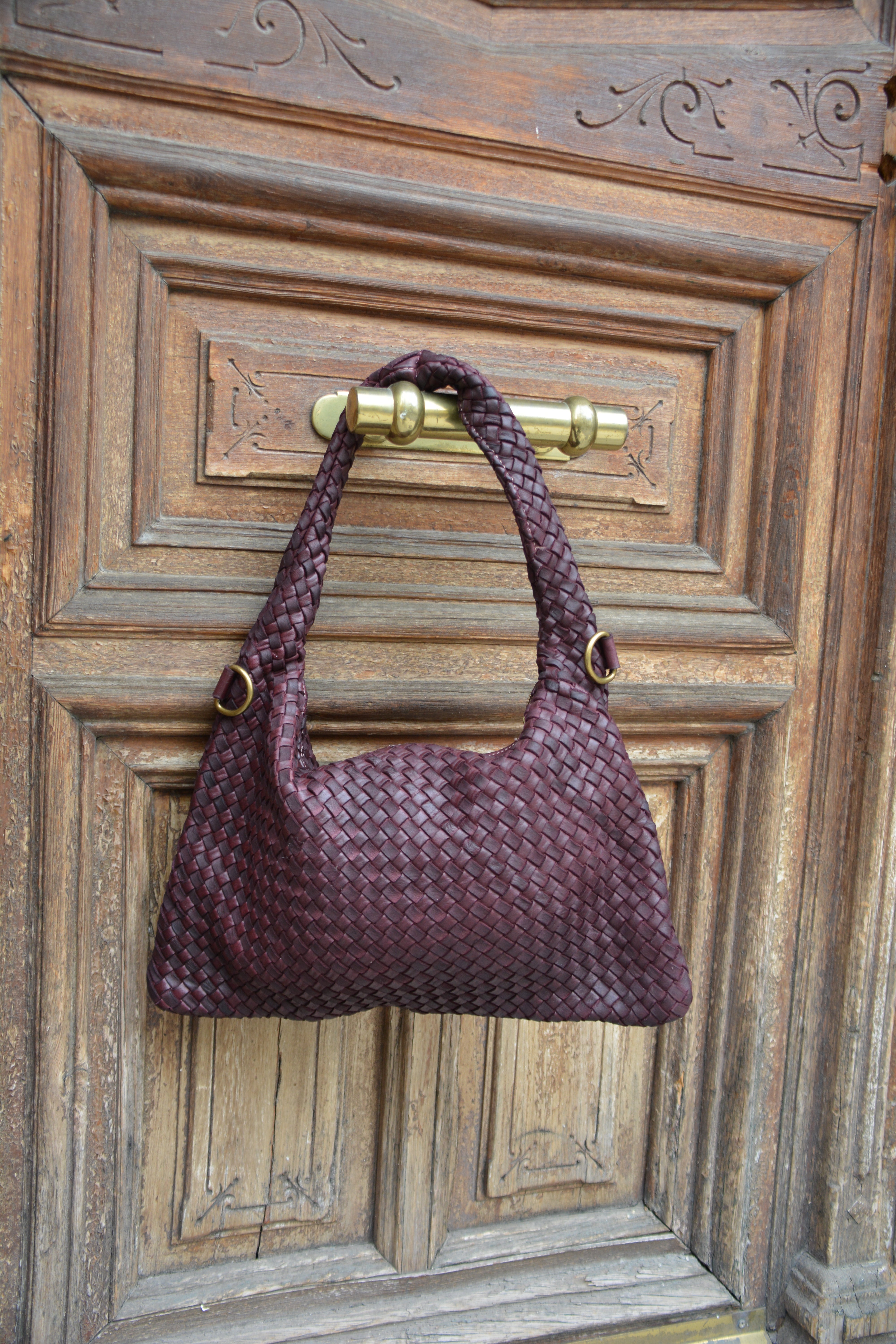 Cartera cuero trenzada Leuise