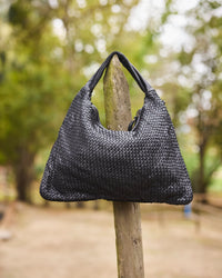 BOLSO TRENZADO SIENNA NEGRO