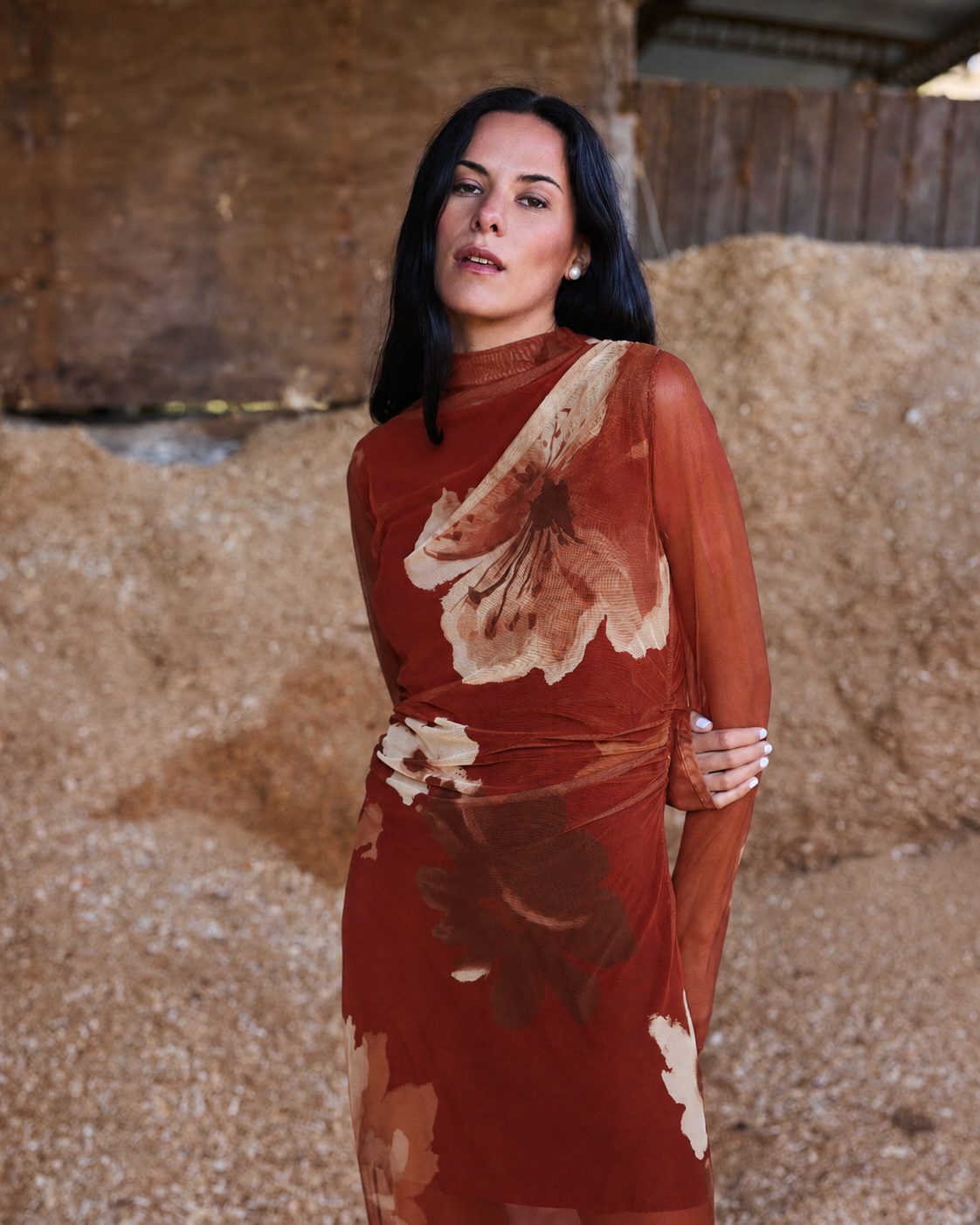 VESTIDO SABINE TERRACOTA