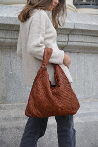 BOLSO TRENZADO SIENNA TOSTADO