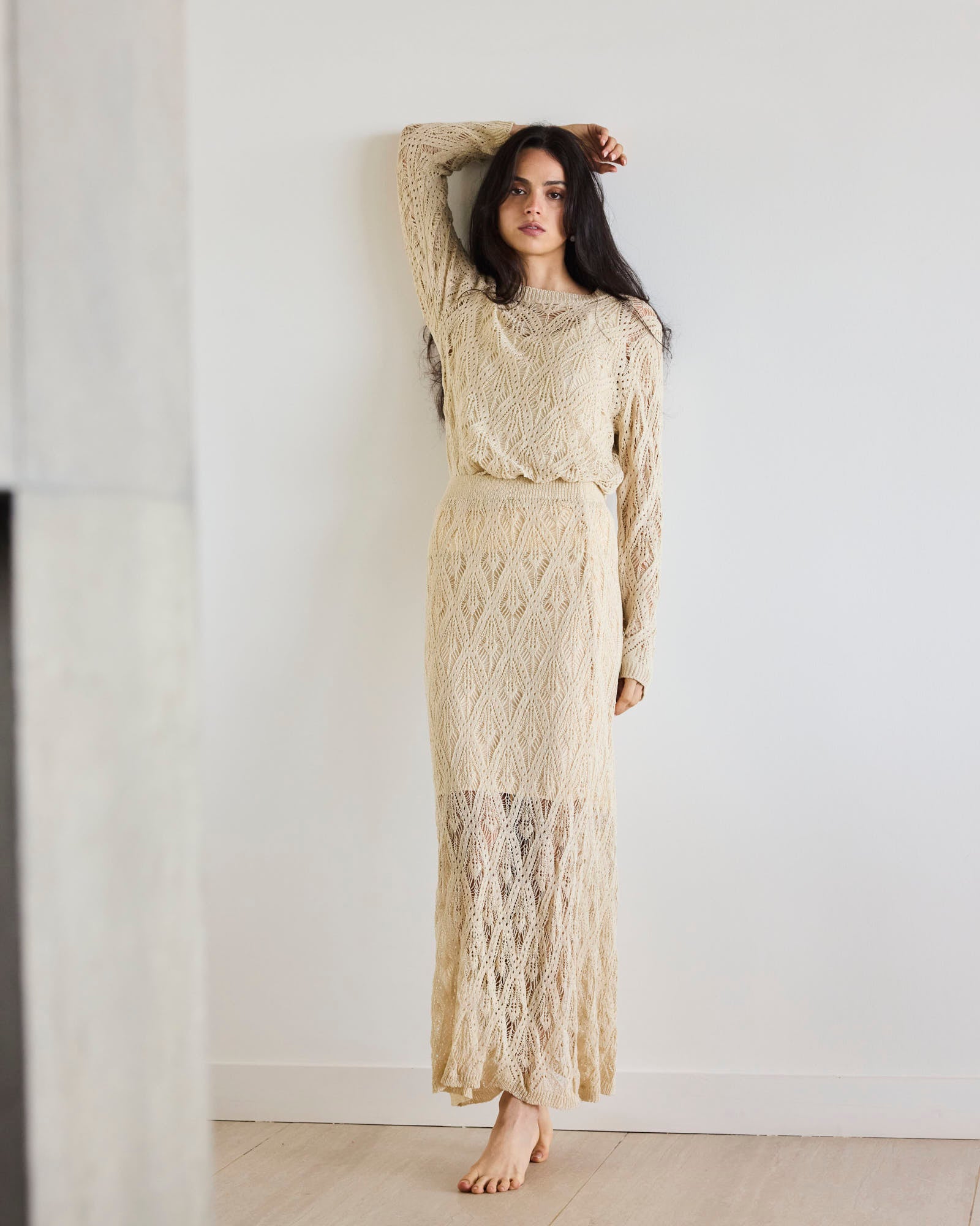 Conjunto tejido Vig Beige