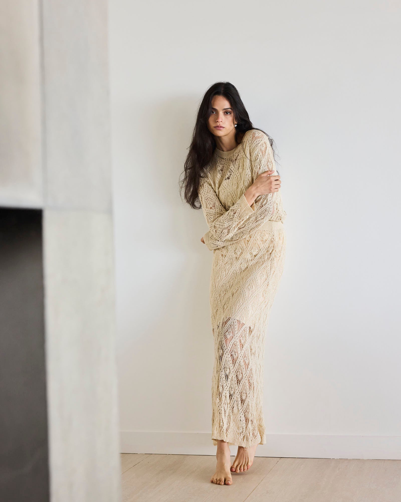 Conjunto tejido Vig Beige