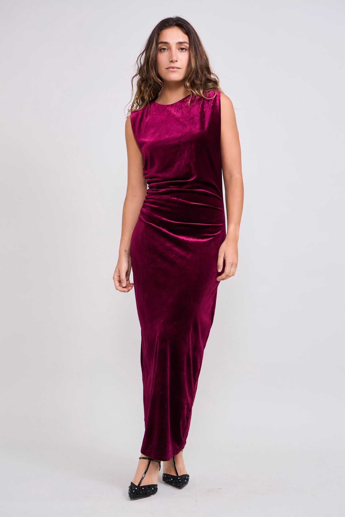 Vestido Marisol Burdeo