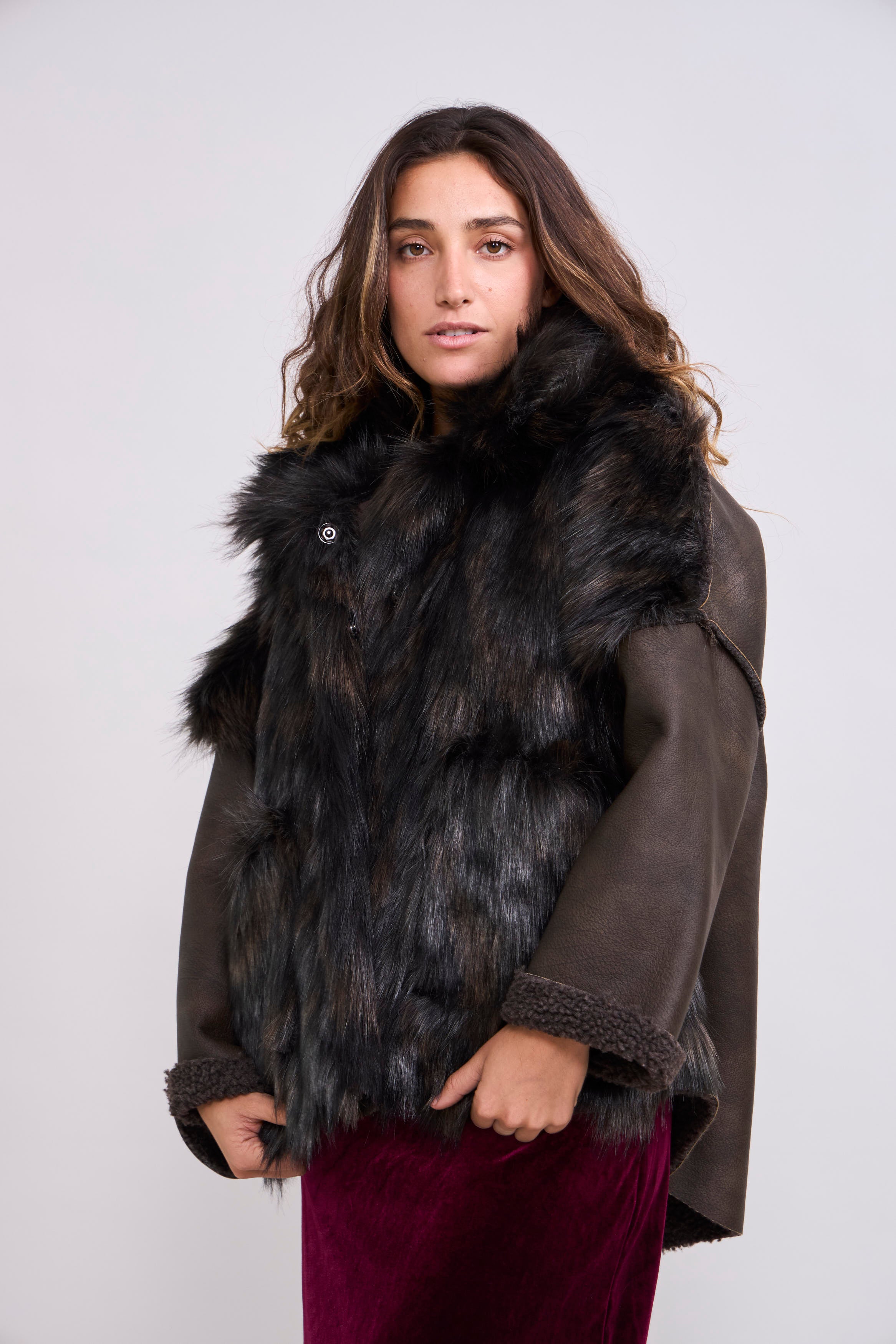 Chaqueta Piel Emeu Café