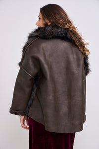 Chaqueta Piel Emeu Café