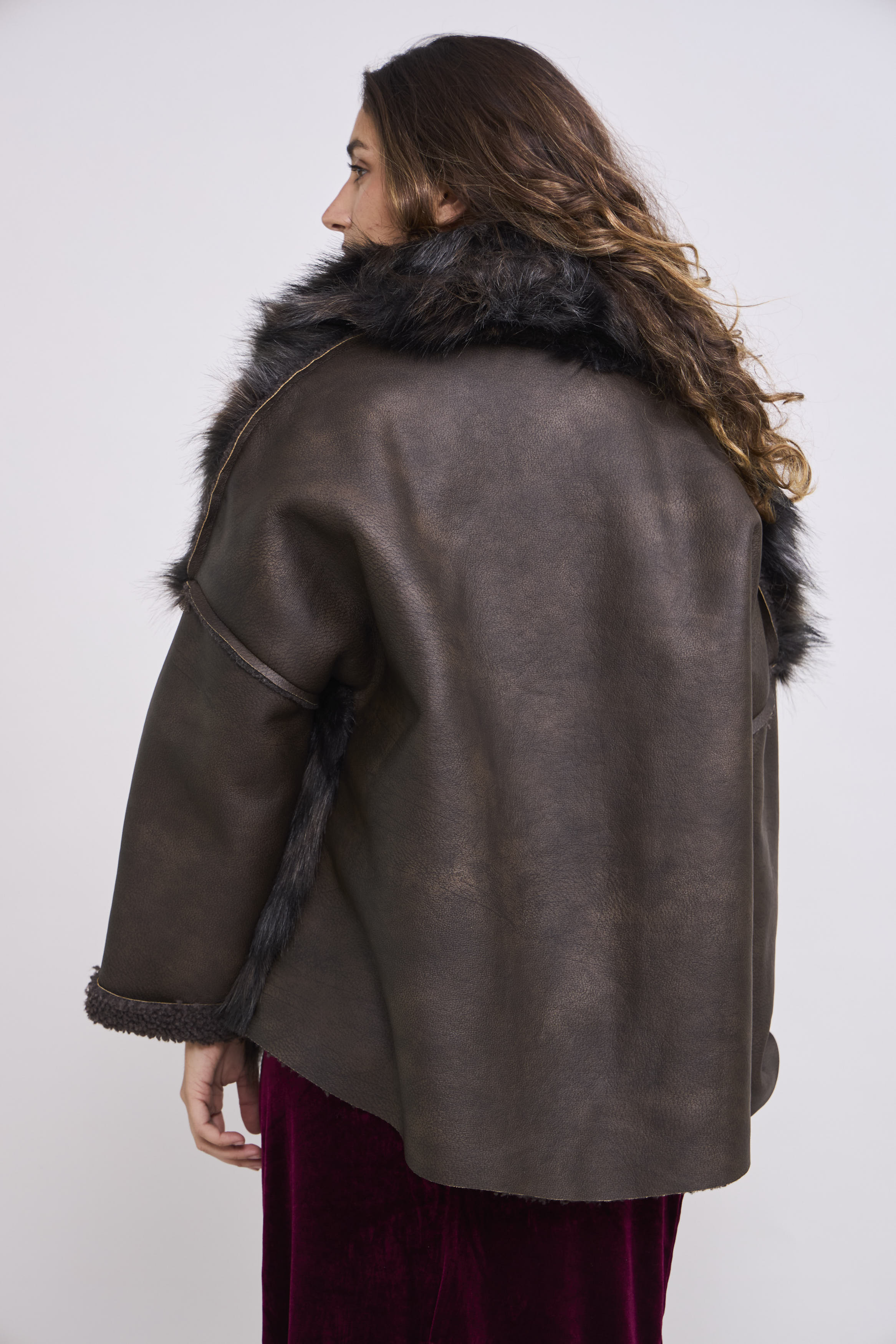 Chaqueta Piel Emeu Café
