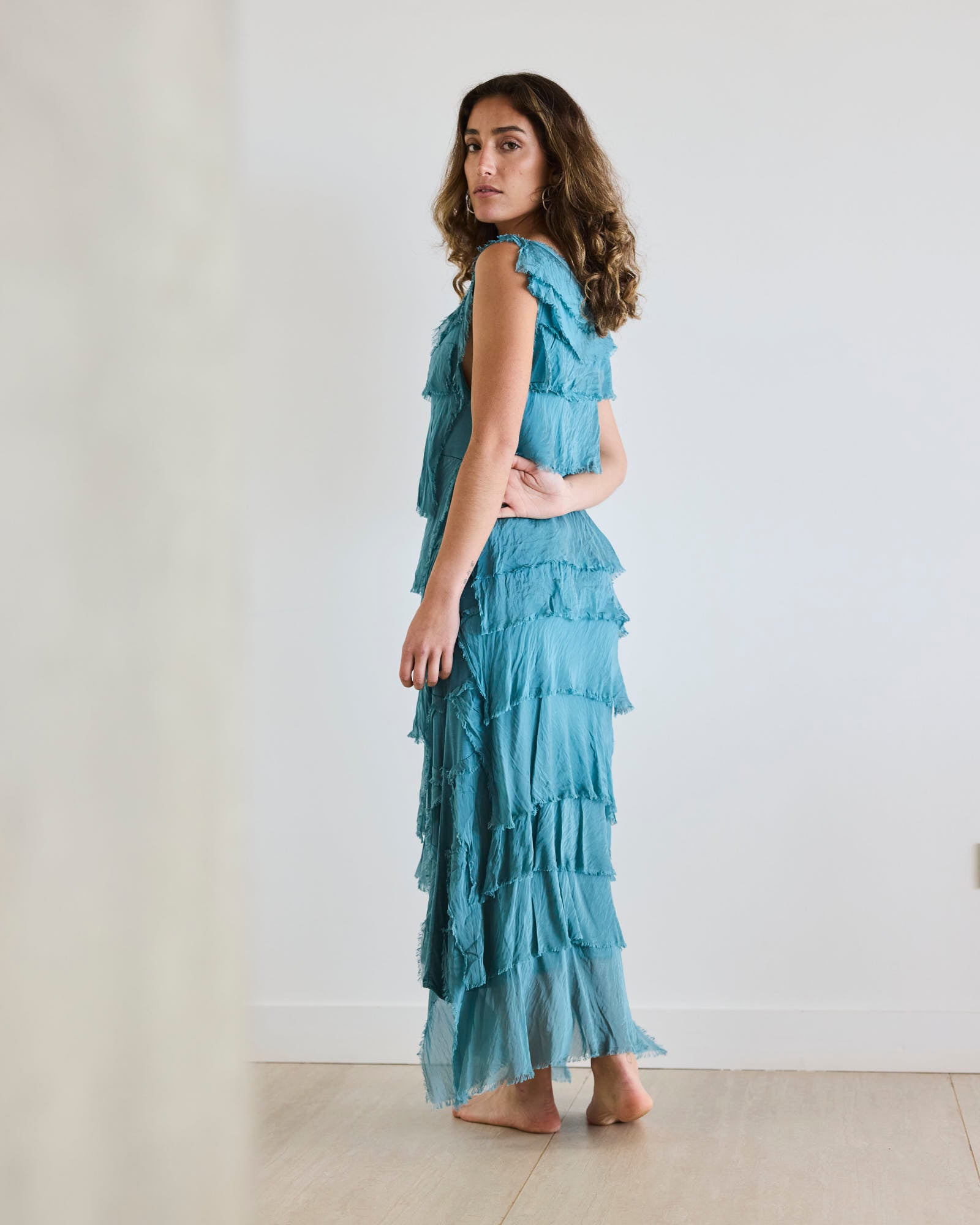 VESTIDO CAPA 100% SEDA