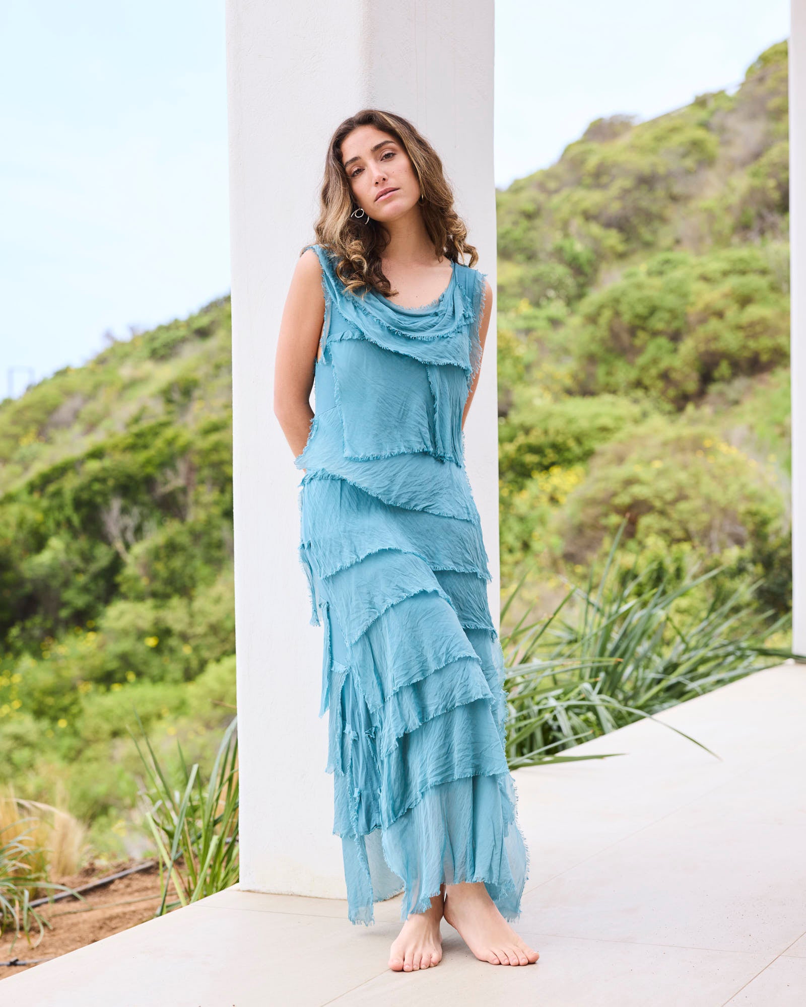 VESTIDO CAPA 100% SEDA