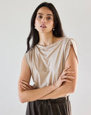 POLERA ASIMÉTRICA JOLIE BEIGE