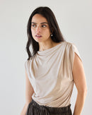POLERA ASIMÉTRICA JOLIE BEIGE