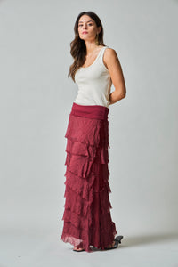 FALDA CAPA BURDEO