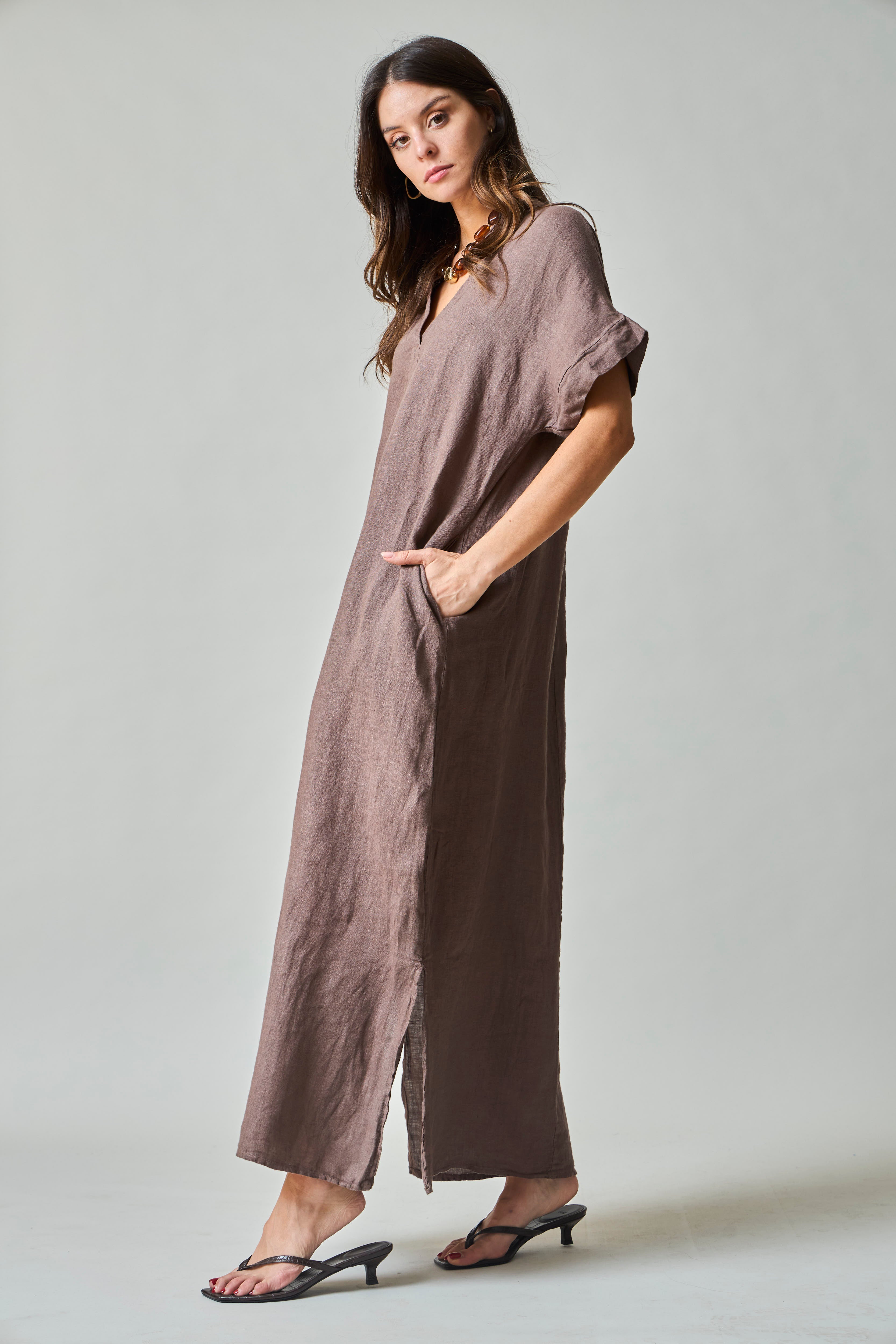 VESTIDO 100% LINO IRIS