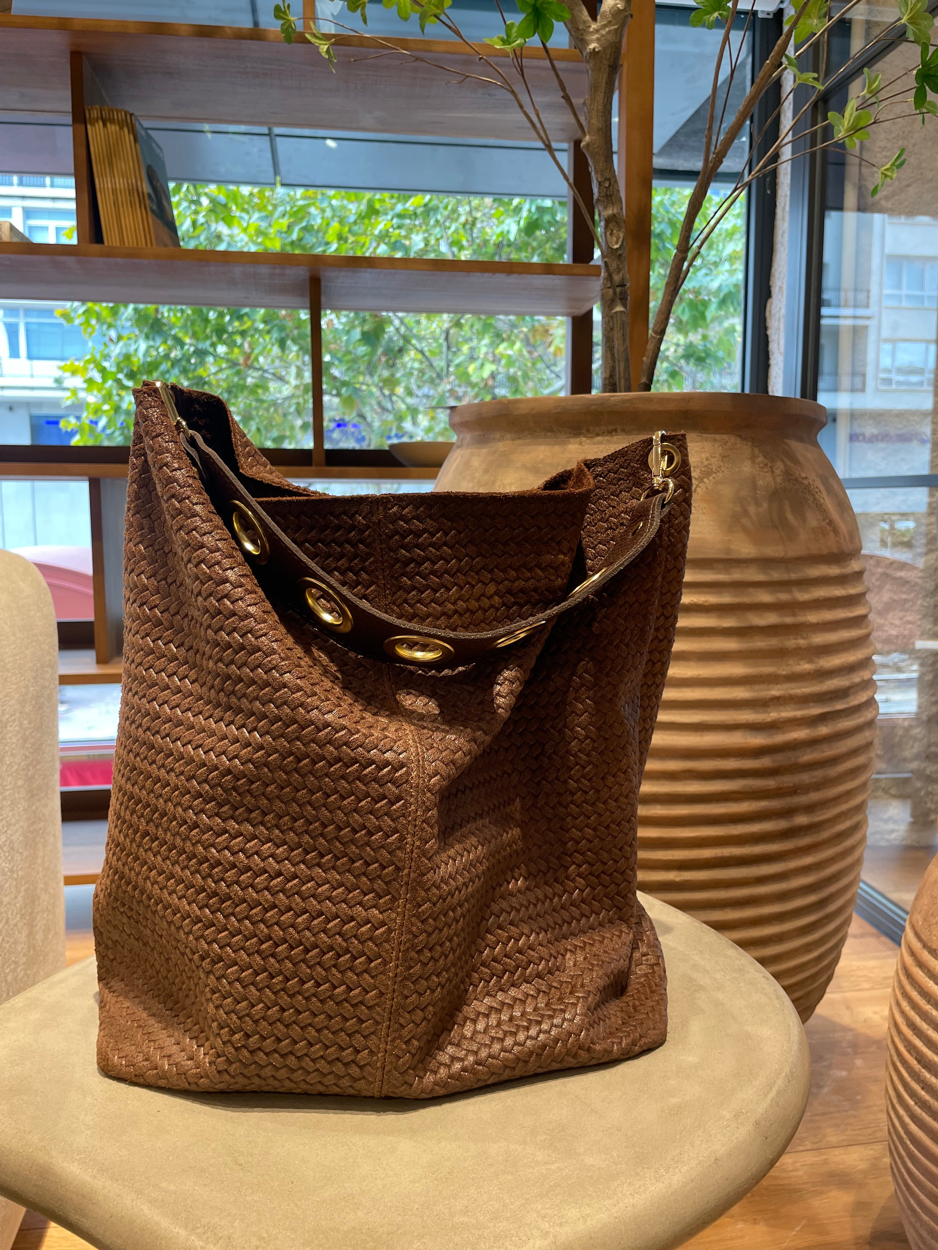 Bolso de cuero Felippa Chocolate