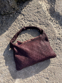 Cartera cuero trenzada Leuise
